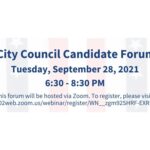 City Council candidate forum, Sept. 28, 2021